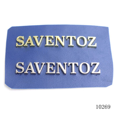 Zinc Alloy Custom Metal Logo Plates Hypoallergenic Handbag Logo Plates Corrosion Resistant