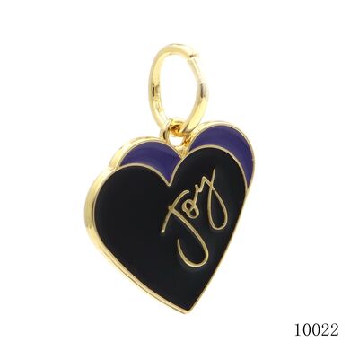 Hypoallergenic Metal Logo Tag OEM / ODM Metal Heart Tags With Epoxy Drop Gum