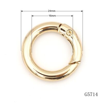 16MM Snap Gate Carabiner OEM ODM Metal Clip Ring For Bags Hardware