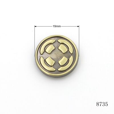 19mm Zinc Alloy Rivet OEM ODM Cap Rivet With Custom Embossed Logo