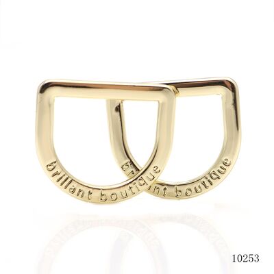 Custom D Ring Buckles 20mm D Ring Strap Adjuster Light Gold For Pet Hardware Bag Accessories