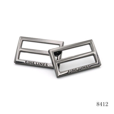 38mm Metal Strap Adjusters Gunmetal Black Metal Slider Buckles