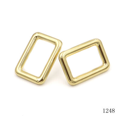 25.4mm Metal Square Buckle Gold Strap Slide Buckle Rectangle With Smooth Edge