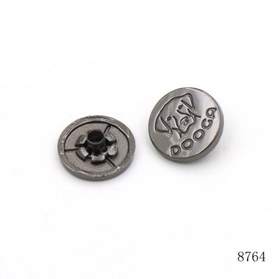 15mm Zinc Alloy Rivet Circle Gunmetal Rivets For Dog Collars