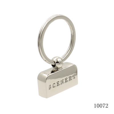 Customize Key Chain Accessories Metal Key Fob Leather Key Fob Hardware With Split Key Rings for Car Key Holder