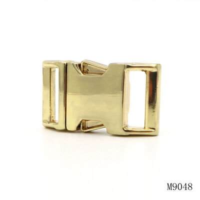 Shiny Metal Bag Lock Gold Quick Release Buckles 16mm For Pet Accessories