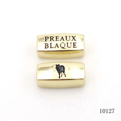 Gold Plated Metal Alloy Beads Shiny Enamel Spacer Beads Rectangular