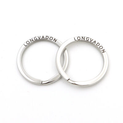 Custom Stainless Steel Key Ring Mirror Polished Metal Key Chain Ring Silver