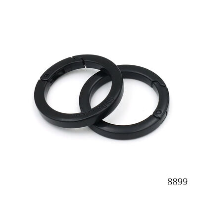 49mm Spring O Ring Big Circular Carabiner Clips Black Key Chain Accessories Clasp