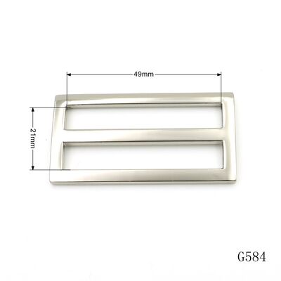 Nickel Free Metal Square Buckle Zinc Alloy Tri Glide Slider Buckle OEM ODM