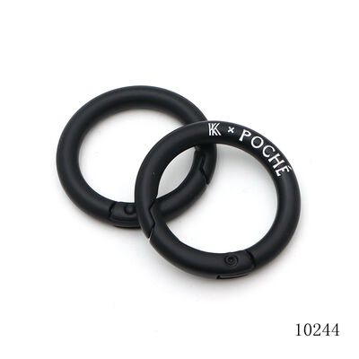 26mm Round Carabiner Clip Black Carabiner Clips Corrosion Resistant