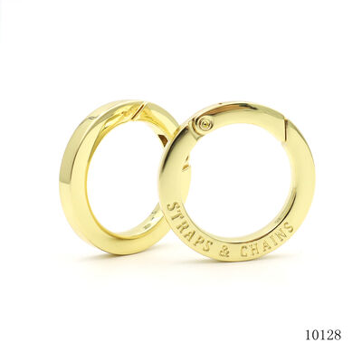 Shiny Spring O Ring Gold Push Gate Ring 26.5mm Customization