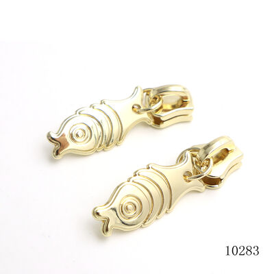Zinc Alloy Metal Zipper Puller 3D Zipper Pull Charms Gold Fish Design