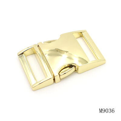 Gold Plated Metal Bag Lock 1 Inch Heavy Duty Quick Release Metal Buckle