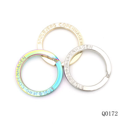 1 Inch Split Keyrings Silver Metal Split Rings OEM ODM With Stamping Logo