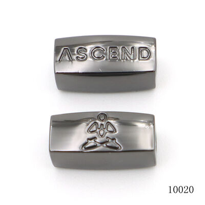 15mm Height 3mm Hole Metal Alloy Beads Gunmetal Square Metal Beads