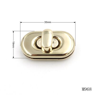 Gold Briefcase Lock Corrosion Resistant Bag Twist Lock Anti Fade