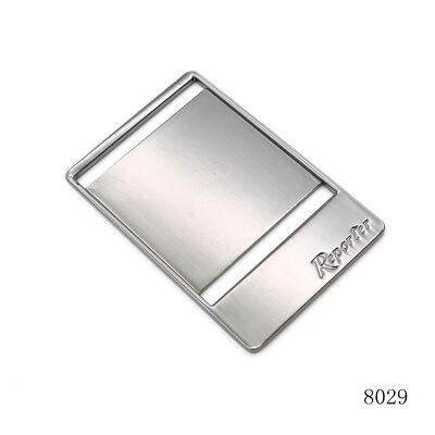 Bright Gunmetal Metal Hang Tag Custom Zinc Alloy Logo Charm Tags for Bag Strap