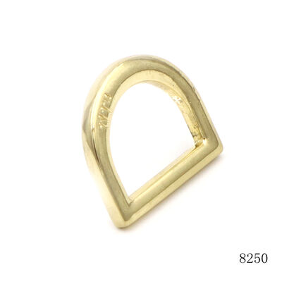 Zinc Alloy Custom Logo Engraved Gold Metal D Ring Buckle for Handbags Decorative