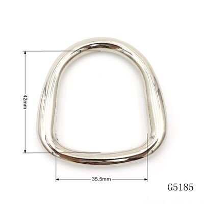 Unique Design Custom Window Shape Metal D Ring 35.5mm Heavy Duty Bag Metal Buckle Hardware
