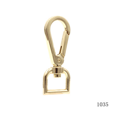 Gancio a scatto girevole in metallo per accessori per borse con anello a D, clip per cinturino da 15 mm, chiusura per portachiavi