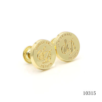 Qualität Goldplattiert Metall Logo Rivet Customized Cap Rivet Stud für Leder Gurt Tasche Zubehör