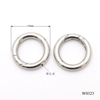 3*17mm Stainless Steel Circle Spring Ring 316 Steel Round Carabiner  Keychain  Accessories